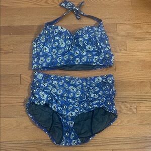 Torrid Blue Floral Swim Set